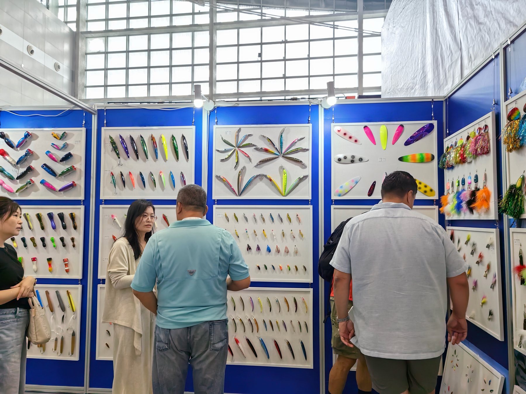 Fishing lure exhibition wall