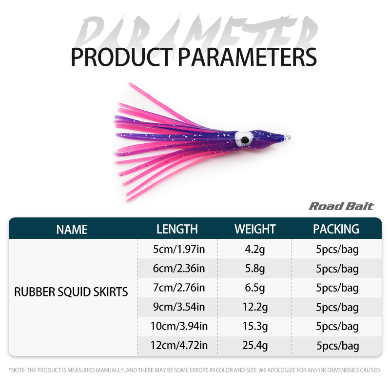 Soft Plastic Trolling Fishing Using Octopus Skirts and Luminous Squids Skirt Fishing Lure Squid Lure – Octopus Skirt – view 5