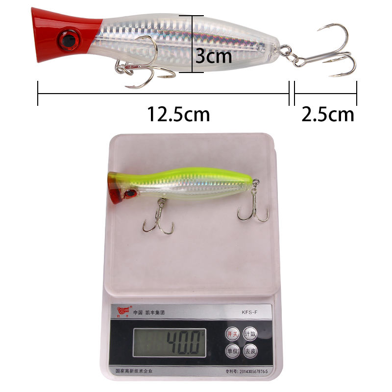 Large Popper Lure 12.5cm/40g TOP WATER Hard Baits Artificial Bait Fishing Lure for Bass – Popper – view 4