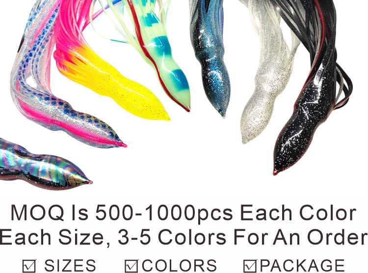 Accessories for Saltwater Trolling Soft Plastic Fishing Lure PVC Rubber for Pike Cod Carp Perch Mackerel Squid Octopus Skirts – Octopus Skirt – view 4