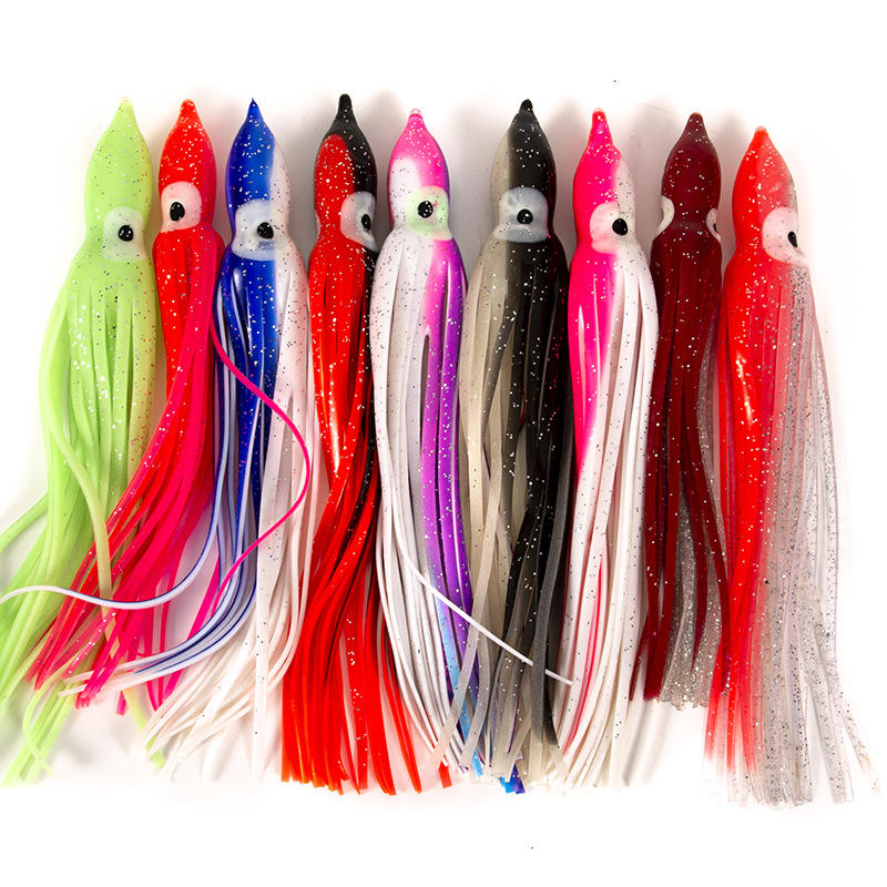 CHEERY NEW 4cm-24cm Luminous Fishing Squid Skirts Octopus Assist Artificial Soft Plastic Octopus Trolling Lure Fishing Lures – Octopus Skirt – view 2