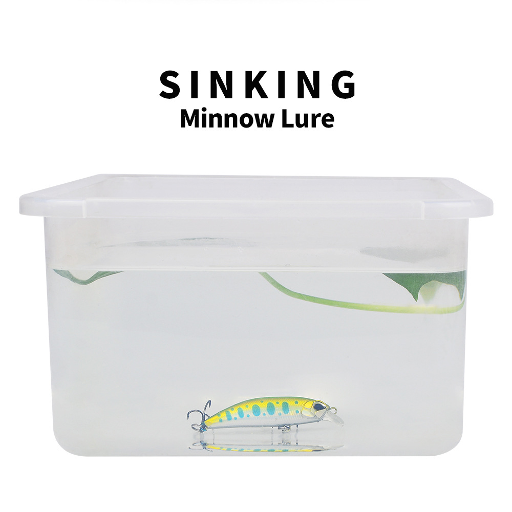 Hot Sale 5cm 7cm Sinking Minnow Plastic Fishing Lure 3D Painted Wholesale Artificial Bait Jigging Lure Made of Steel and ABS – Minnow – view 4