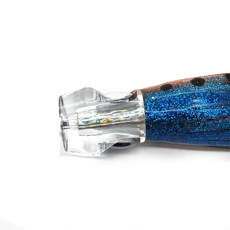 10.5 Inches 170g High Quality Tuna Resin Head Wahoo Fishing Trolling Lure Marlin Lure for Ocean Sea Boat Fishing – Octopus Skirt – view 4