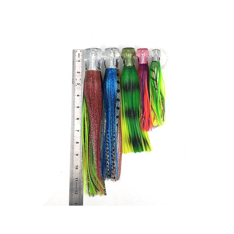 10.5 Inches 170g High Quality Tuna Resin Head Wahoo Fishing Trolling Lure Marlin Lure for Ocean Sea Boat Fishing – Octopus Skirt – view 3