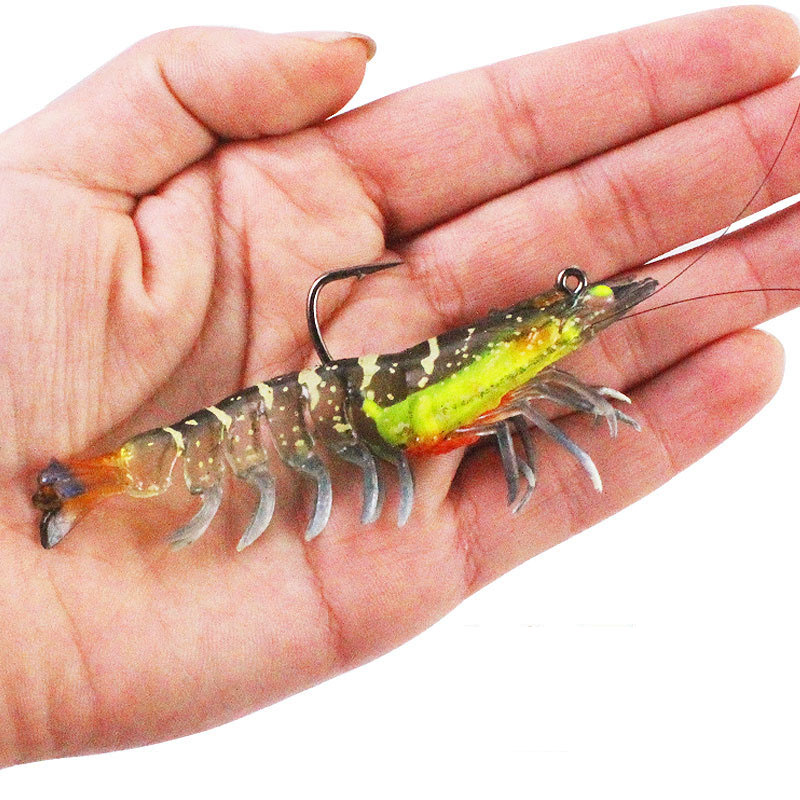 CHEERY Fishing Lurs Soft Shrimp Lure With Hook 9mm/12g Mini Silica Gel Artificial Bait Fishing Lures Bait – Worms & Grubs – view 3