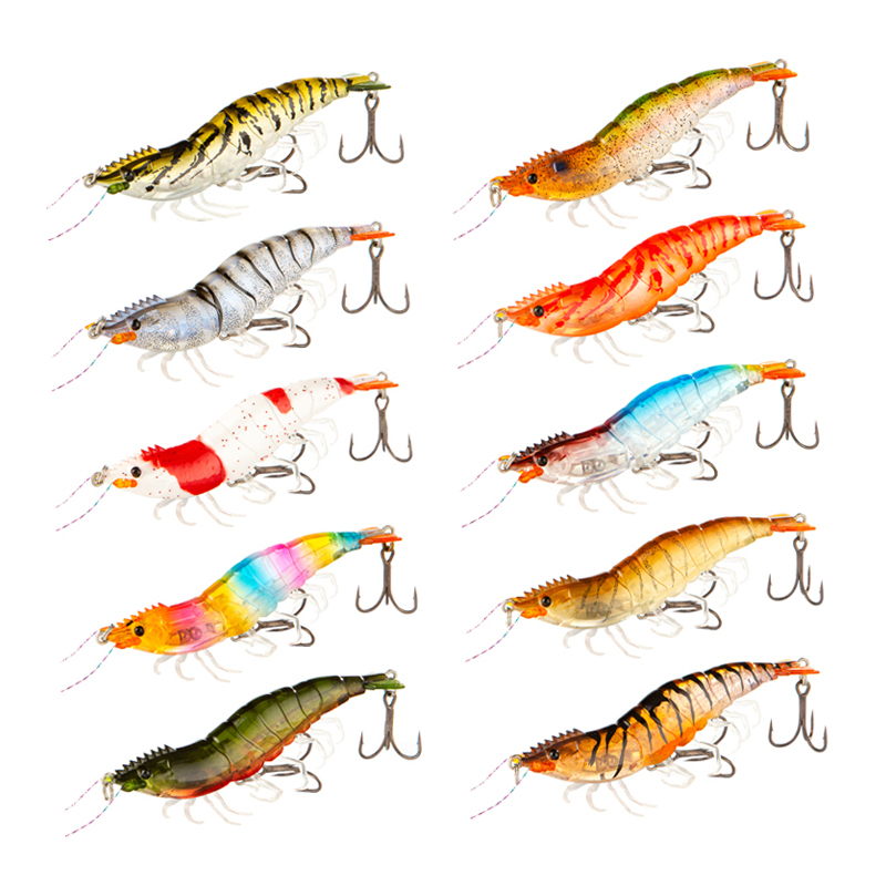 CHEERY Wholesale 14.5g 9cm Slow Sinking Saltwater Luminous Artificial Fishing Lures Artificial Shrimp, Plastic Hardbody Lure – Soft Lure – view 2