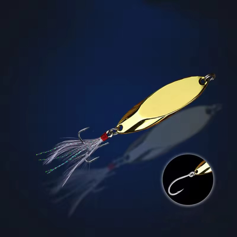 Metal Spinner Spoon Lures Trout Fishing Lure Hard Bait Sequins Paillette Artificial Baits Spinnerbait Fish Tools – Spoon & Spinner – view 2