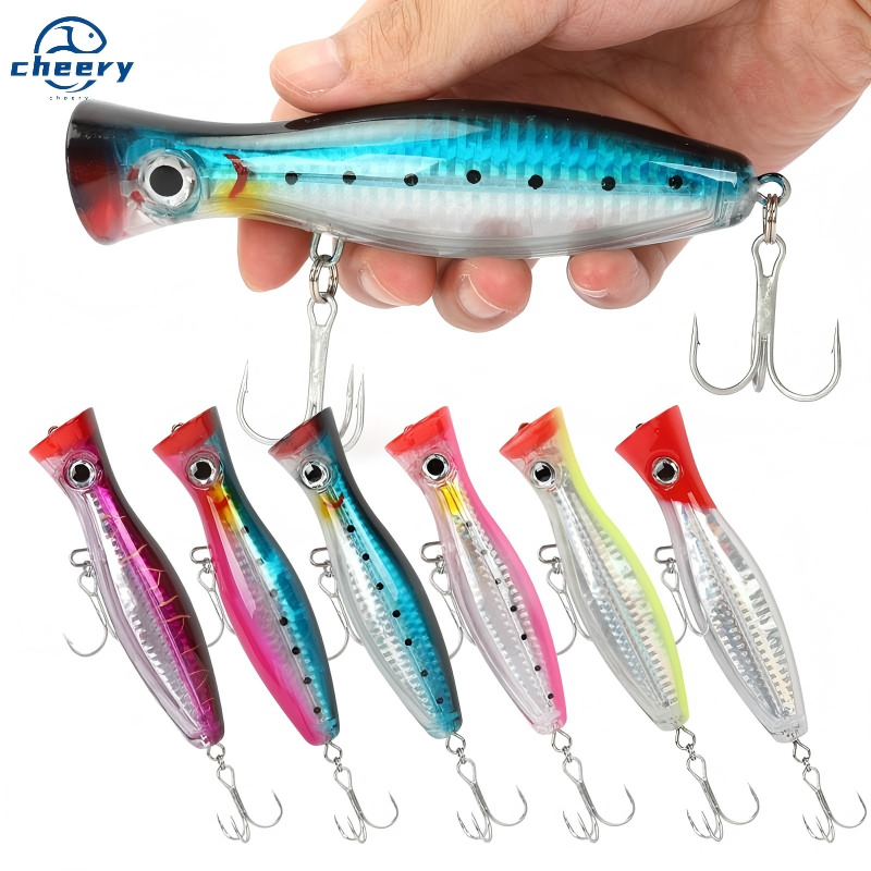 CHEERY Custom Wholesale ABS Plastic 120mm Top Water Saltwater Fishing Bait Popper Lure – Popper – view 1