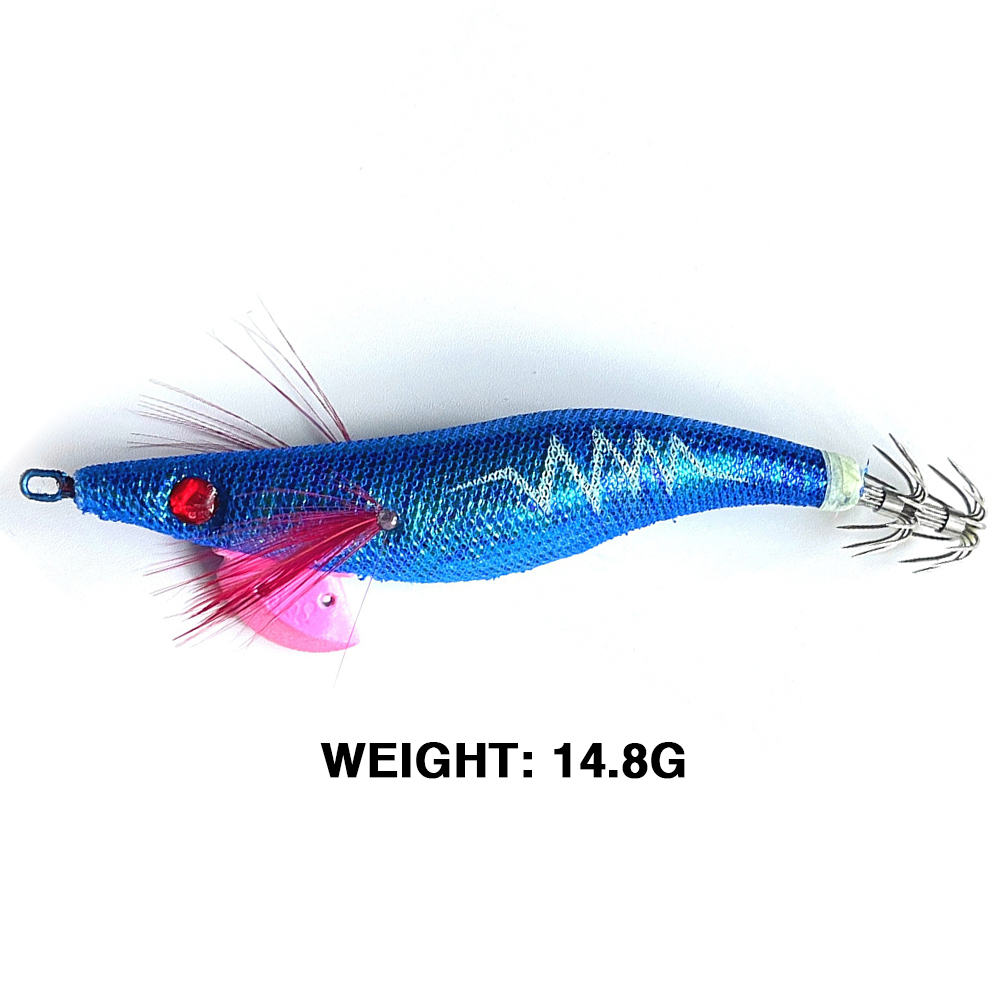 High Quality 3.5# Luminous Squid Jig Lure Wooden Shrimp Artificial Bait Jigging Lure – Wood Shrimp – view 4