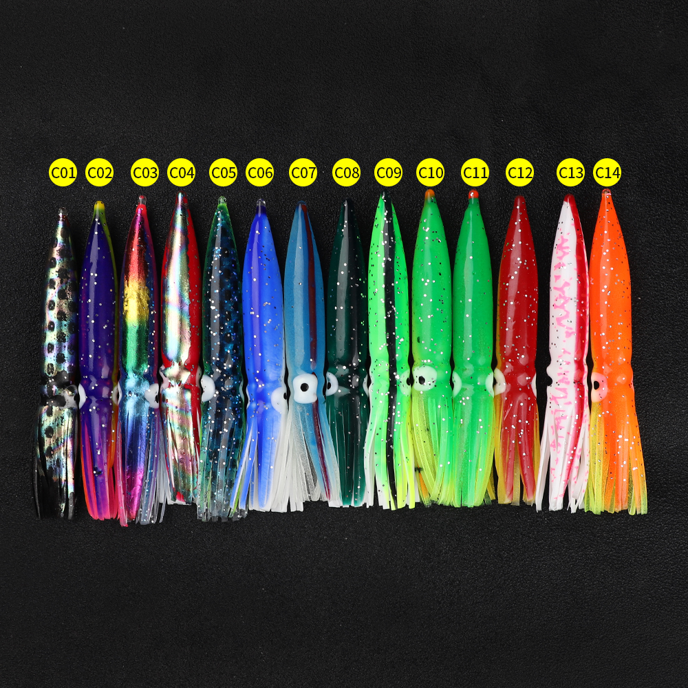 CHEERY Soft Squid Skirt 9/7.5cm Luminous Artificial Octopus Fishing Lure Trolling Baits XX-113 – Octopus Skirt – view 4