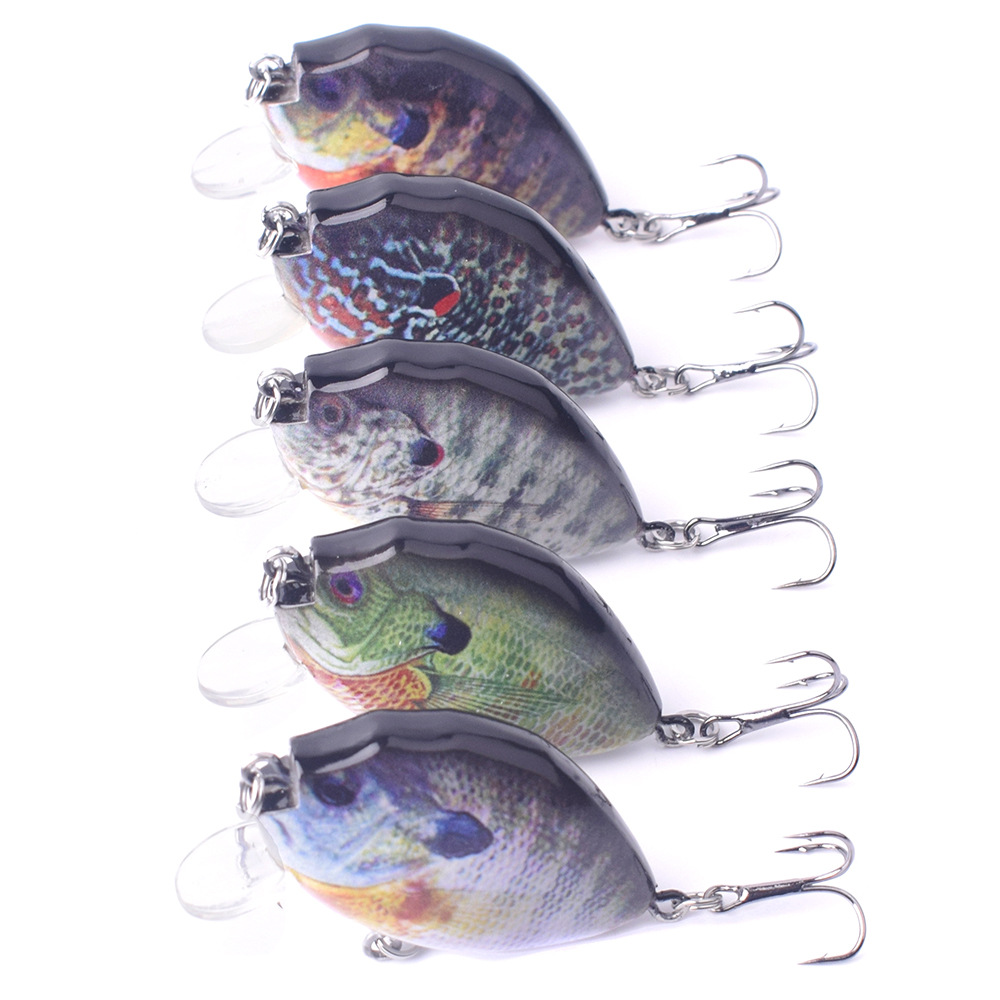 6cm 14.5g Submerged Hard Body Crank Baits Wobblers Fishing Lures Panfish Simulation Road Sub Fish Bait Sun Fish Bait – Crankbait – view 5