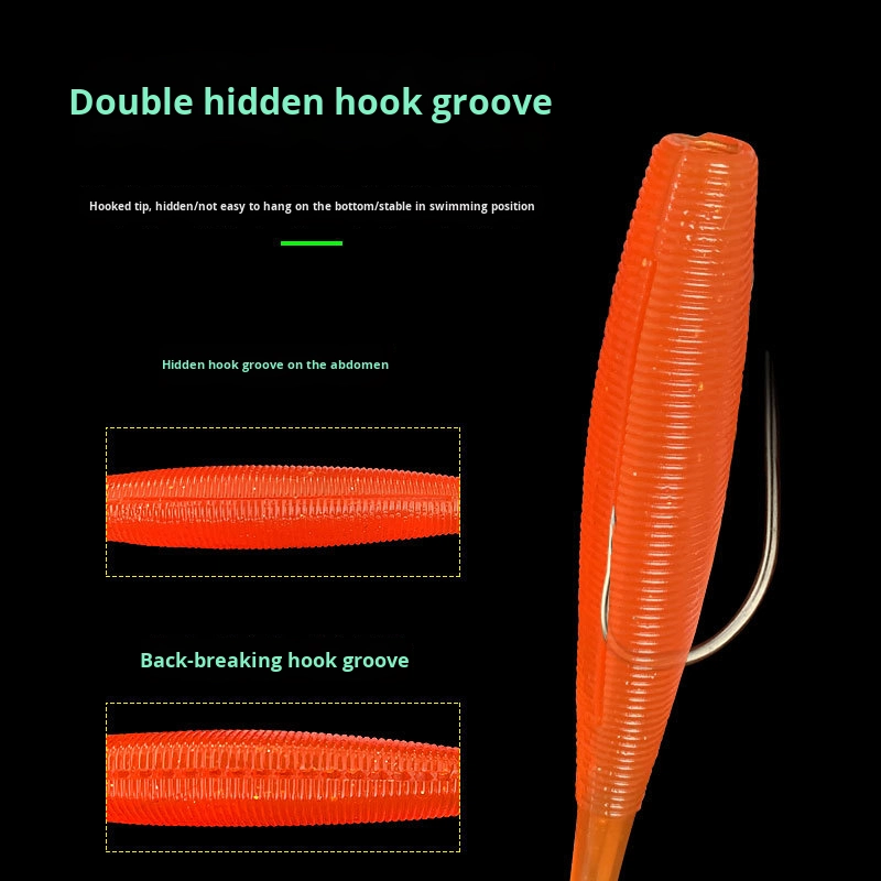Soft Tail Lure Bait 12cm 9.7g PVC Wobbler Worm Slot Swim Baits for Sea Bass Fishing Wholesale – Worms & Grubs – view 4