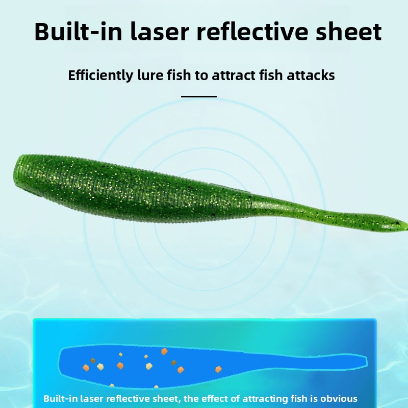 Soft Tail Lure Bait 12cm 9.7g PVC Wobbler Worm Slot Swim Baits for Sea Bass Fishing Wholesale – Worms & Grubs – view 3