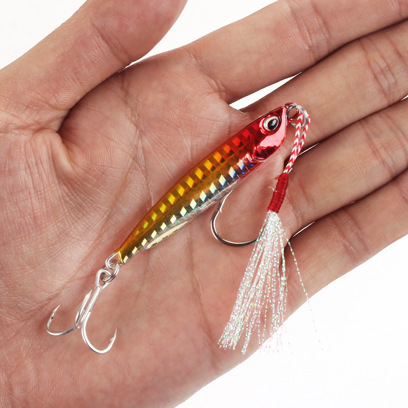 Manufacturer Wholesale Metal Long Lure Bait Duo Jig Double Hooks for Sea Fishing Attracts Bass Mandarin Mackerel Carp for Bottom – Metal Lure – view 4