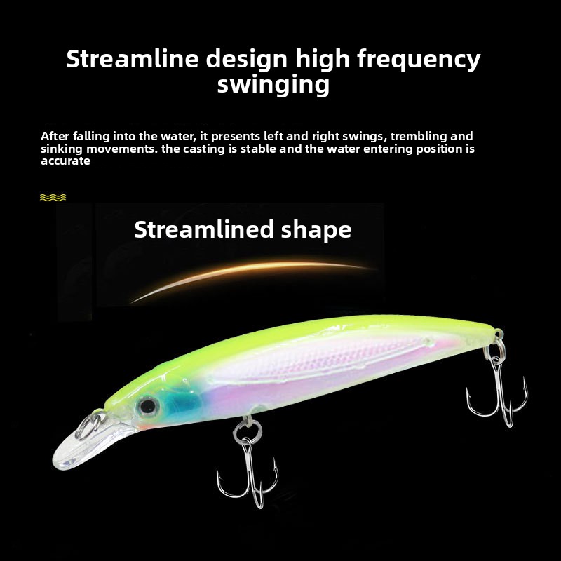 Elegant Bionic Bait Lure Manufacturer Wholesale 15g Floating Sinking ABS Carp Minnow Luminous Water Lure Made of Rubber – Minnow – view 3