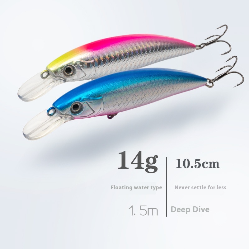 Cross-Border Fishing Lures Hard ABS Bait Minnow Floating Water Sound Bead Simulation Gear for Carp Target Species – Minnow – view 3
