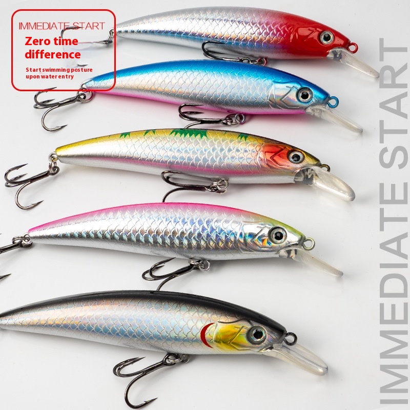 Cross-Border Fishing Lures Hard ABS Bait Minnow Floating Water Sound Bead Simulation Gear for Carp Target Species – Minnow – view 4