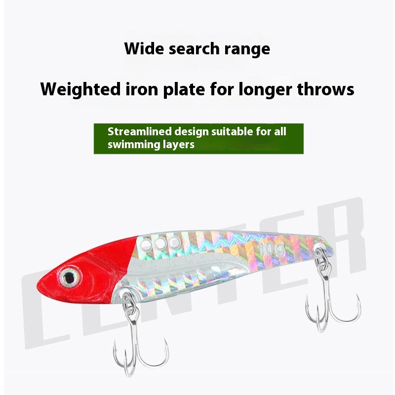 Longya VIB Lure Bait Shiny Metal VIB Blood Groove Hook for Saltwater Fish Pike 15g for Long-Cast Sea Freshwater Bass Fishing – Metal Lure – view 4