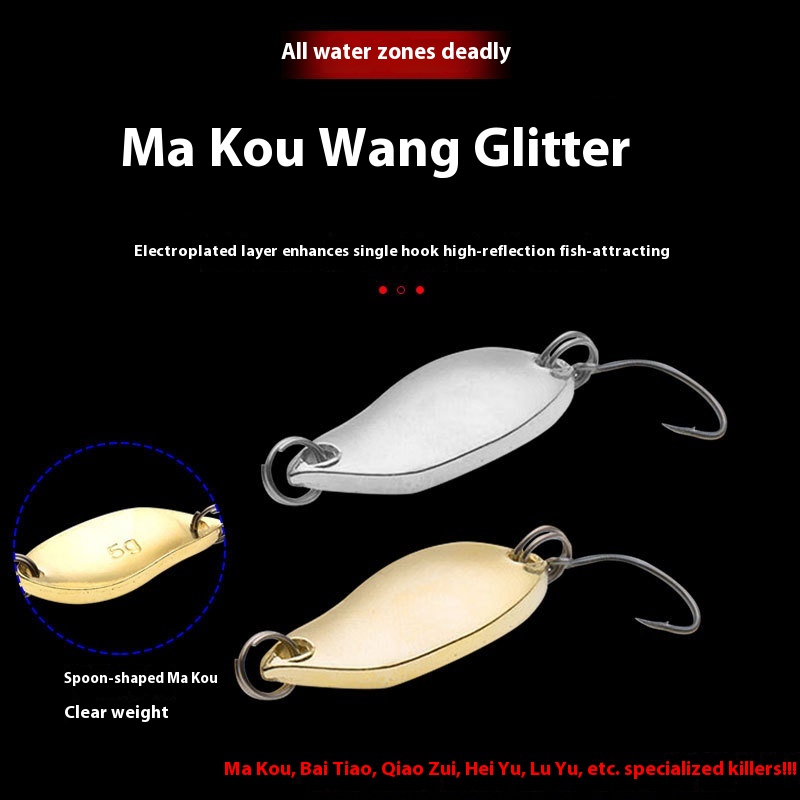 Metal Single Hook Lure 2.5/3.5/5g Fishing Bait Iron Spoon-Shaped Spinner for Saltwater Fish Zander Salmon Swim Baits Bait – Metal Lure – view 5