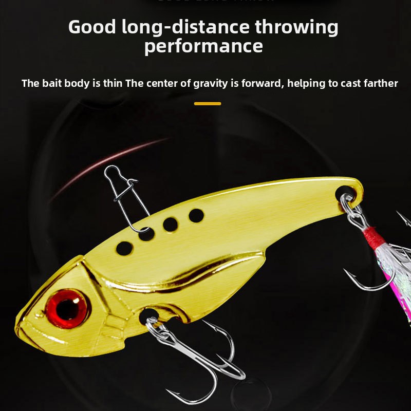 Long-Range 7G/12G Treble Hook Bass Fish Bait Full Swim Layer Vib Hair Bionic Sequin Bait Freshwater Seawater Bionic Bait Metal – Metal Jig – view 5