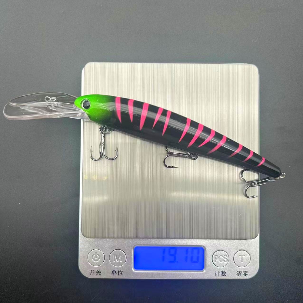 SET of 6 9 Inch Big Game Trolling Skirt Lures Cheery ABS Pusher Style Fishing Lures for River & Stream Printed Condition – Minnow – view 4