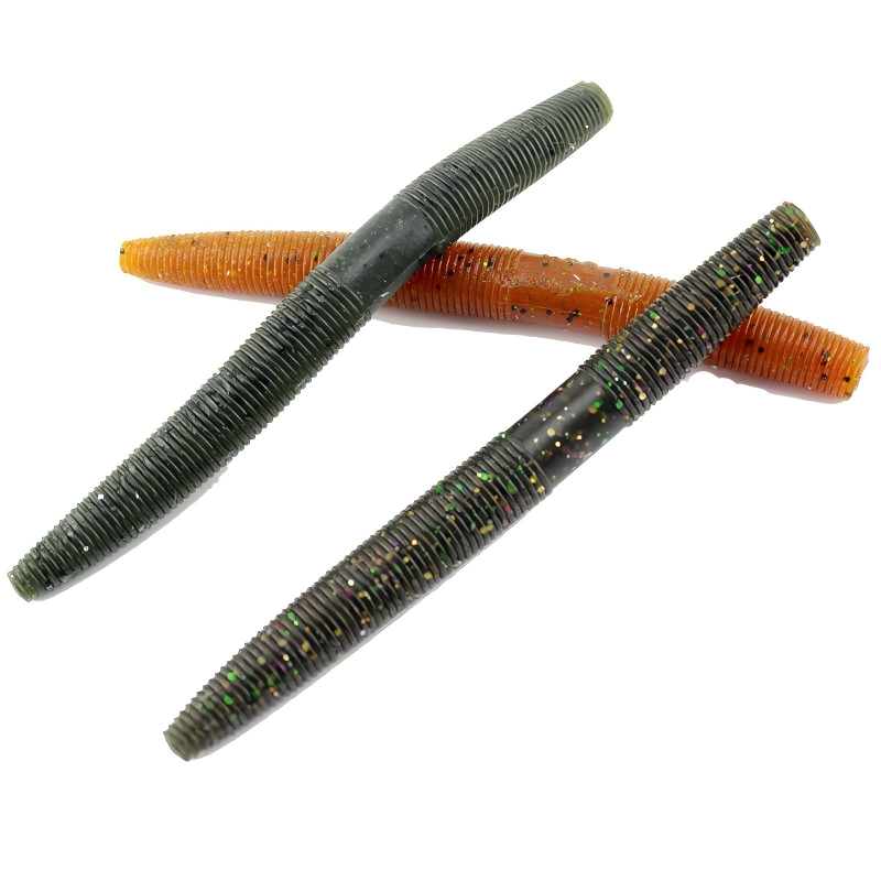 Cheery Worm Bait for Freshwater Bass Fishing Senko Soft Lure Drop Shot Rig Carolina Rig Jig Head Silicone for River Fishing – Worms & Grubs – view 5