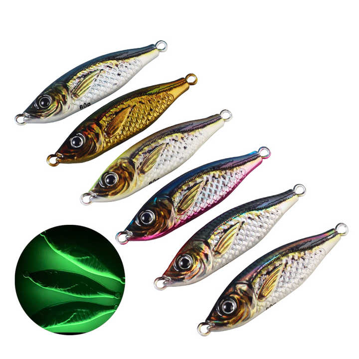 Cheery Palmer 60g 3D Colorful Printed Jigging Lure Metal Spoon Lure Artificial Hard Bait for Slow Fishing – Metal Lure – view 3
