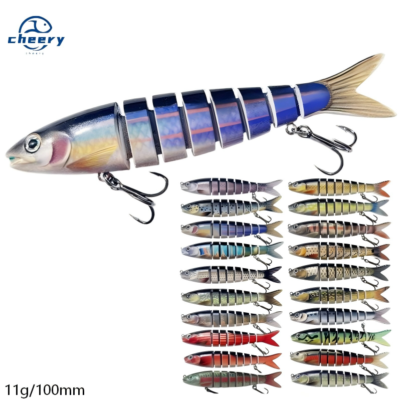 Cherry Bass Trout Multi Jointed Swimbait Slow Sinking Bionic Freshwater Lures Silicone Lifelike Fishing Lure Suit for River – Swimbait – view 1