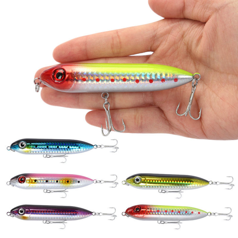 Cheery Cheery 100mm 14g Hard Plastic Swimbait Pike Bass Trout Lures Floating Artificial Bait Fishing Spook Silicone for River – Pencil – view 1