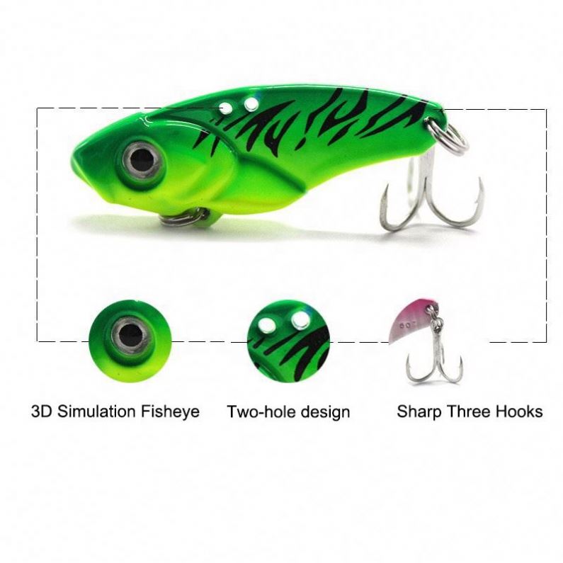 3D Eyes Sinking Metal VIB Bait for Marlin Tilapia Bream Fishing for Ice Fishing River ABS for Perch Barracuda Crank Cherry Use – Metal Lure – view 4