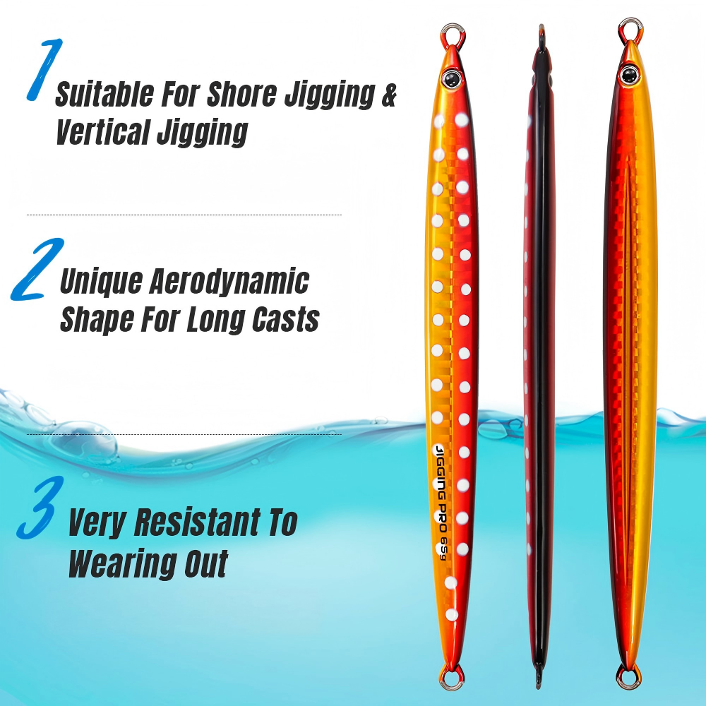 Cheery Goldfish 45g 65g 85g Saltwater Metal Long Cast Fishing Jigging Lure Hard Printed Fishing Techniques for Sea Fishing River – Metal Lure – view 2