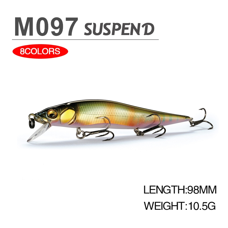 Cheery ONETEN Small Fish Floating Fishing Lure 9.8 cm 10.5g M097 Cherry Corner Silicone for Swimming in River Visual Effect – Minnow – view 2