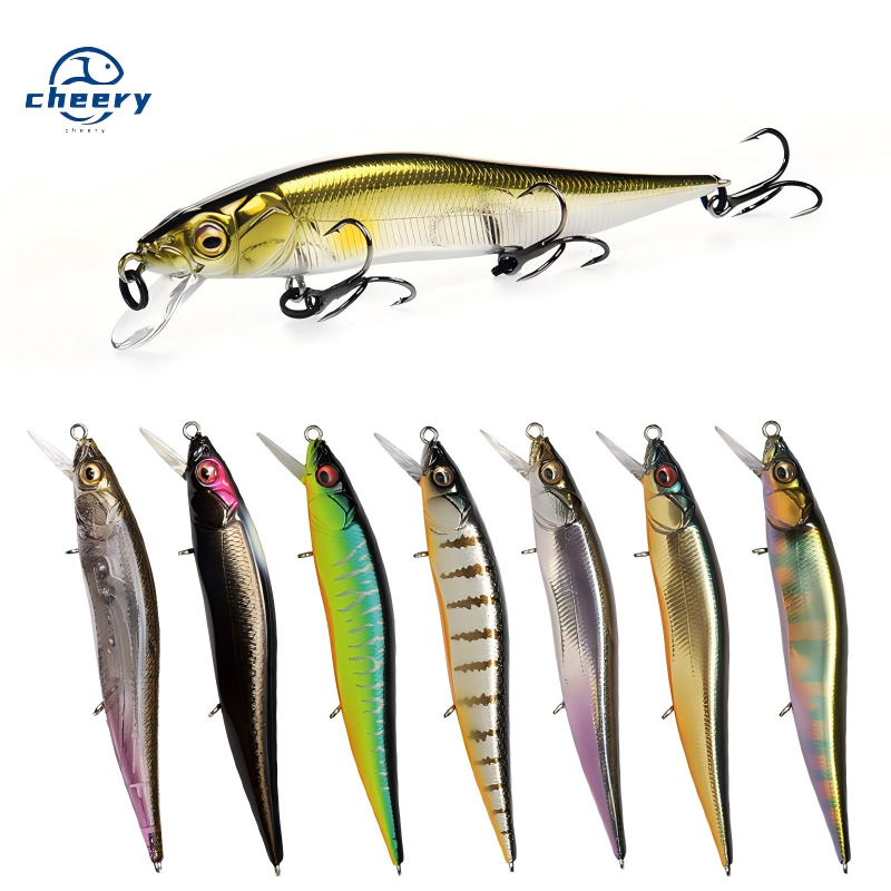Cheery ONETEN Small Fish Floating Fishing Lure 9.8 cm 10.5g M097 Cherry Corner Silicone for Swimming in River Visual Effect – Minnow – view 1