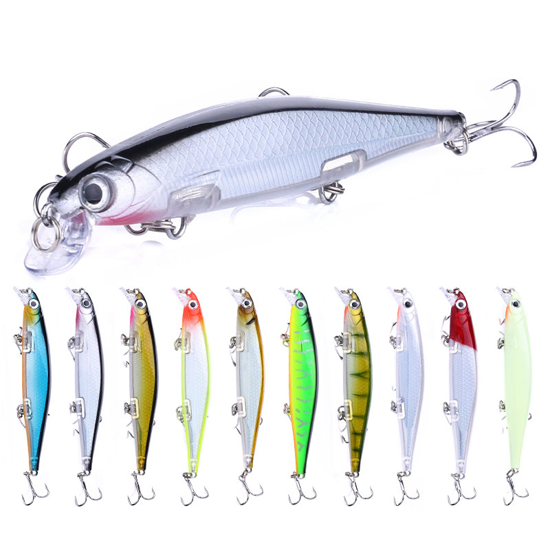 Cheery 11 Centimeter 13g Floating Saltwater Wobblers Freshwater Sinking Swimbait Minnow Fishing Lure Made Durable ABS Material – Minnow – view 2