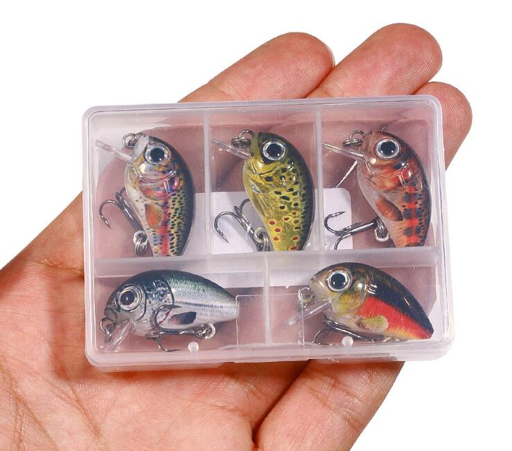 Cheery Hot Sale Cheery 2g Micro Hard Silicone Crankbait Fishing Lure for River Use-5 Piece Per Box – Crankbait – view 2