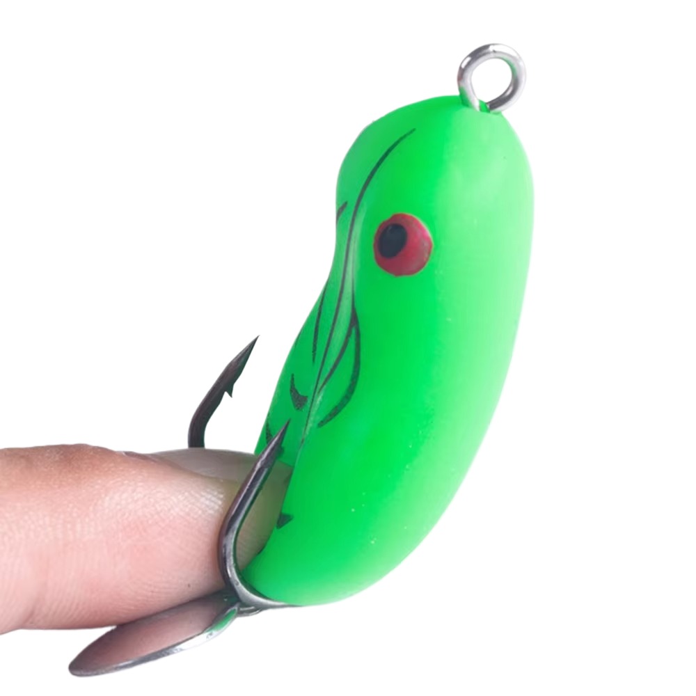 Cheery 4.5cm/5.4G 5cm/11.5G Top Water Frog Soft Bait Artificial Silicone with Double Hook for River Fishing – Frog – view 2