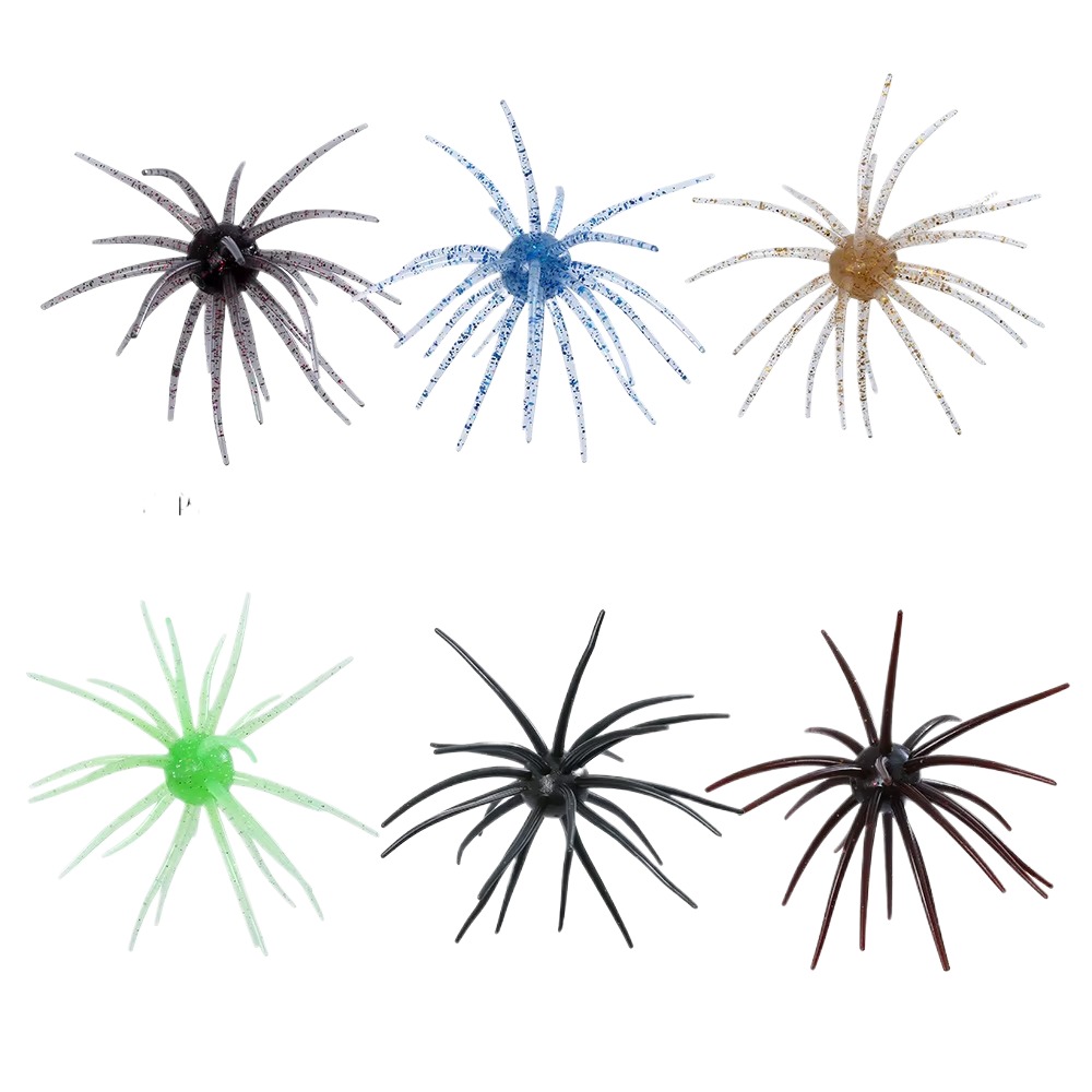 Cheery Bait Sea Urchin Soft PVC Printed Artificial Fish for Carp Bass Mandarin Tilapia-Fly Fishing Topwater/Midwater Lure – Worms & Grubs – view 2