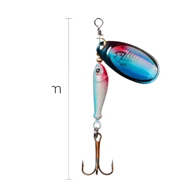 Cheery Spoon Printed Carp Bait Artificial Hard Bait with Treble Hook and Wobble Feeder Metal Bait for Fishing – Metal Lure – view 5