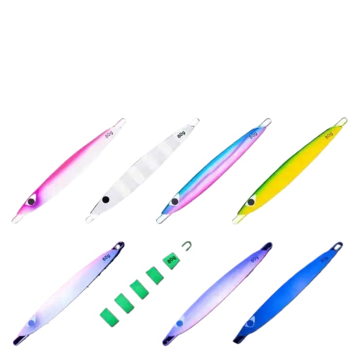 Cheery GS New OEM Slow Pitch Jigging Fishing Lure 60g 80g 130g 150g Metal Fast Sinking Jigs UV Glow Bait Electroplating – Metal Lure – view 2