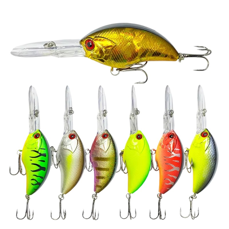 Cheery 11.4G 55mm Hard Bait Crank Bait Top Water Artificial Salt Water Bass Made From Silicone Minnow Lure – Crankbait – view 3