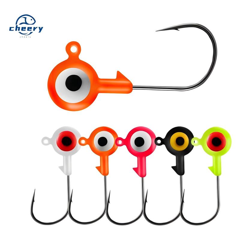 Cheery Palmer 10pcs/bag High Carbon Fishing Hooks 1.75g 3.5g 5g 7g Crappie Jig Lead Heads for Saltwater Pike Target Species – Metal Lure – view 1