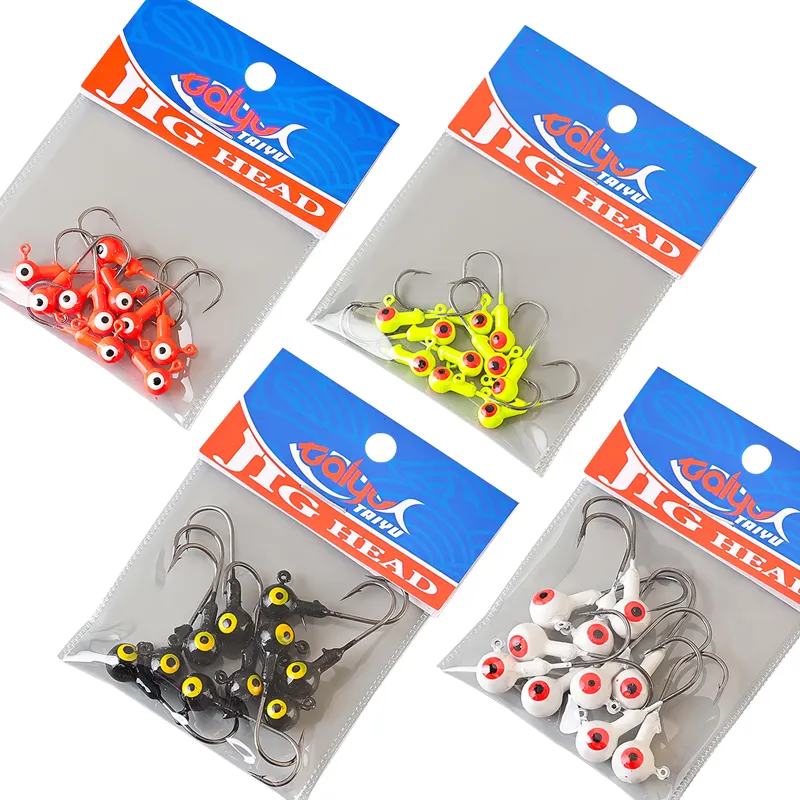 Cheery Palmer 10pcs/bag High Carbon Fishing Hooks 1.75g 3.5g 5g 7g Crappie Jig Lead Heads for Saltwater Pike Target Species – Metal Lure – view 2