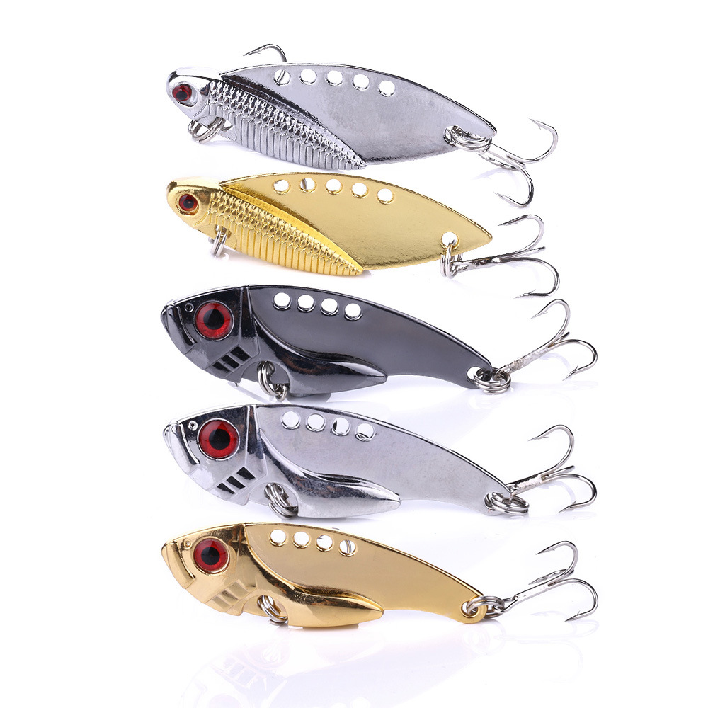 High Quality Cheery 5pcs/Box Hard Bait Lure Body Vib Bass Peasa Fishing Accessories Tackle Metal Jig Blank Fishing Lures – Metal Lure – view 1