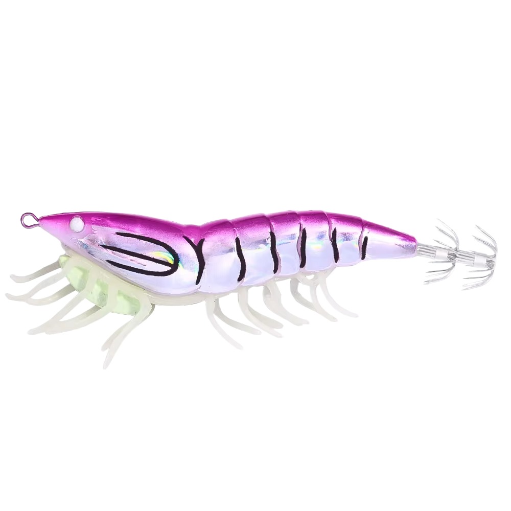 Cheery 12cm 22.4G Luminous Shrimp Squid Lure Bionic Bionic Fishing Bait Printed Artificial Hard Bait for Sea Fishing – Wood Shrimp – view 4