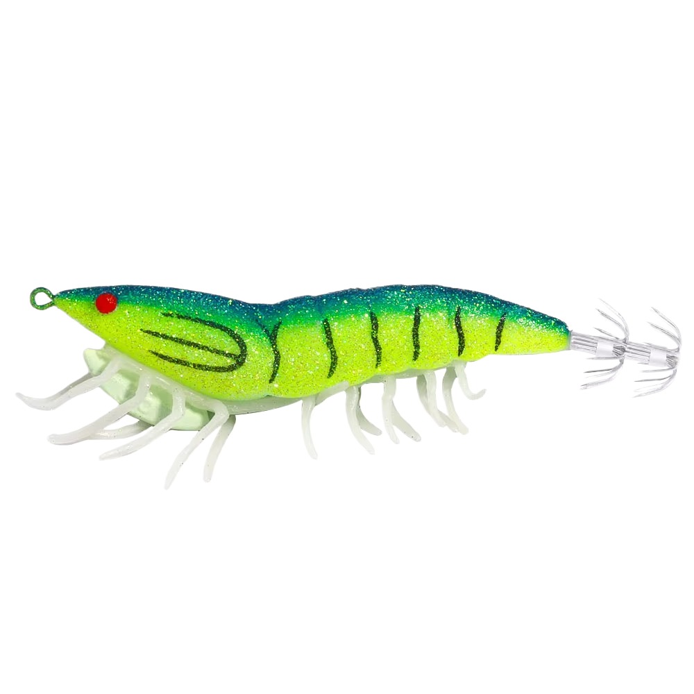 Cheery 12cm 22.4G Luminous Shrimp Squid Lure Bionic Bionic Fishing Bait Printed Artificial Hard Bait for Sea Fishing – Wood Shrimp – view 5