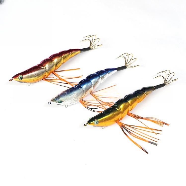 Cheery Factory Direct Luminous Egi Wooden Shrimp Squid Jig Metal Octopus Fishing Lure for Ocean Boat Fishing – Wood Shrimp – view 2