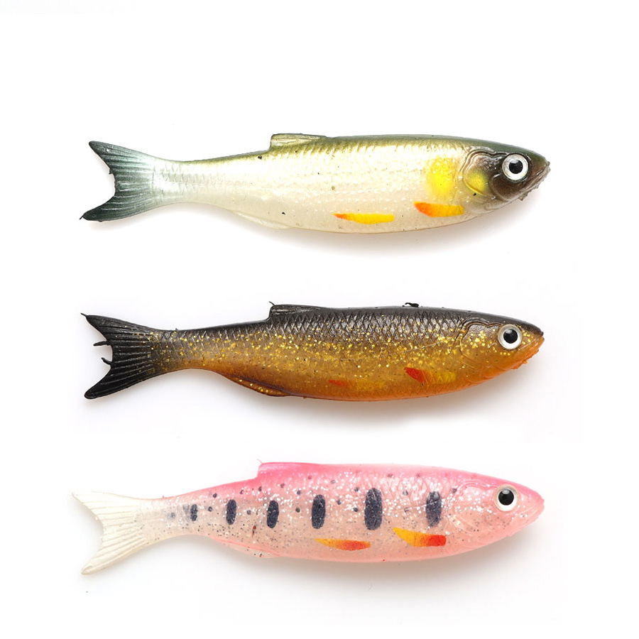 Cheery 9cm 7g 3D Eyes Tuna Trolling Lure Soft Plastic Silicone PVC Bait for Ocean Boat Fishing Snapper Bass Trout Wholesale – Soft Lure – view 5