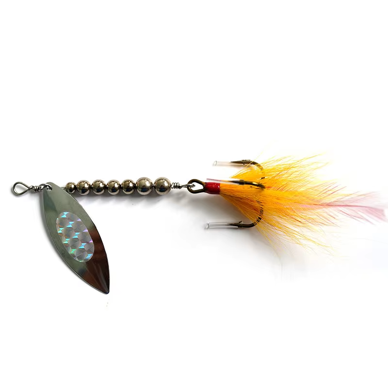 Wholesale Cheery 21g 18mm Multicolor Bass Spinner Baits Factory OEM Lure Fishing Spoons for Perch Trout Rivers Lakes Float – Metal Lure – view 4