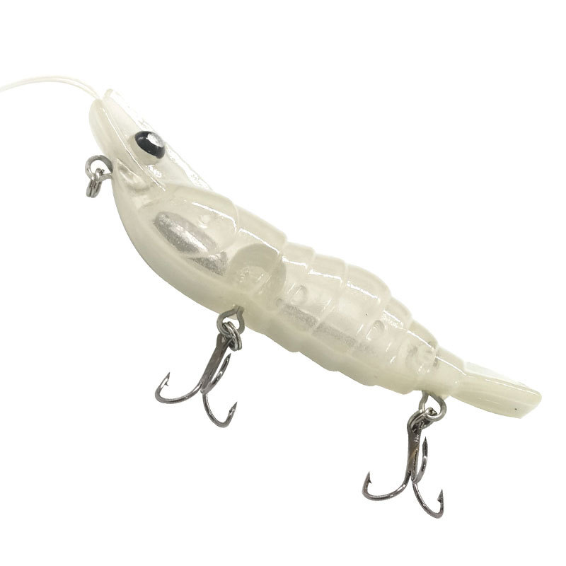 Wholesale 13g 7cm X Shrimp Fishing Lure ABS Hard Plastic Carp Bass Trout VIB Sinking Luminescent Artificial Bait – Wood Shrimp – view 3