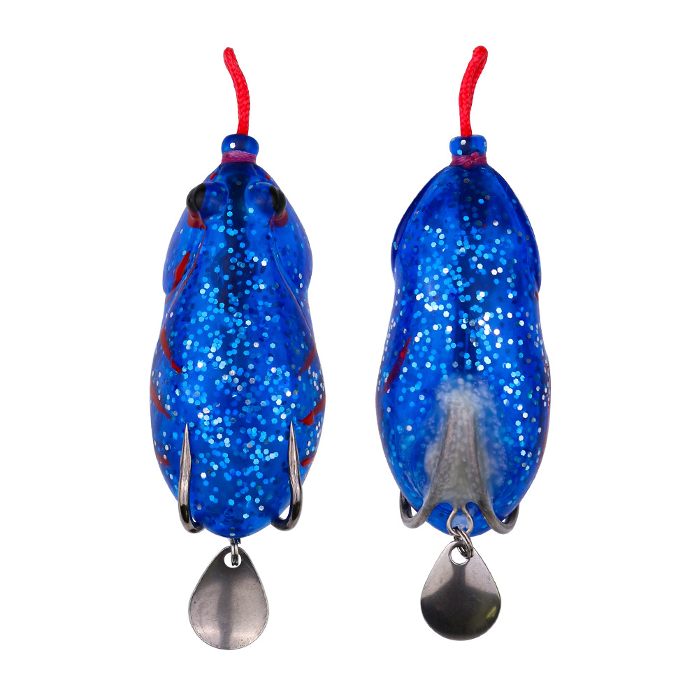 Thunder Frog Blackfish Kill Modification Simulation Lure Bait Thunder Frog Sheet Blood Groove Hook Thorn Head Sequin – Frog – view 1